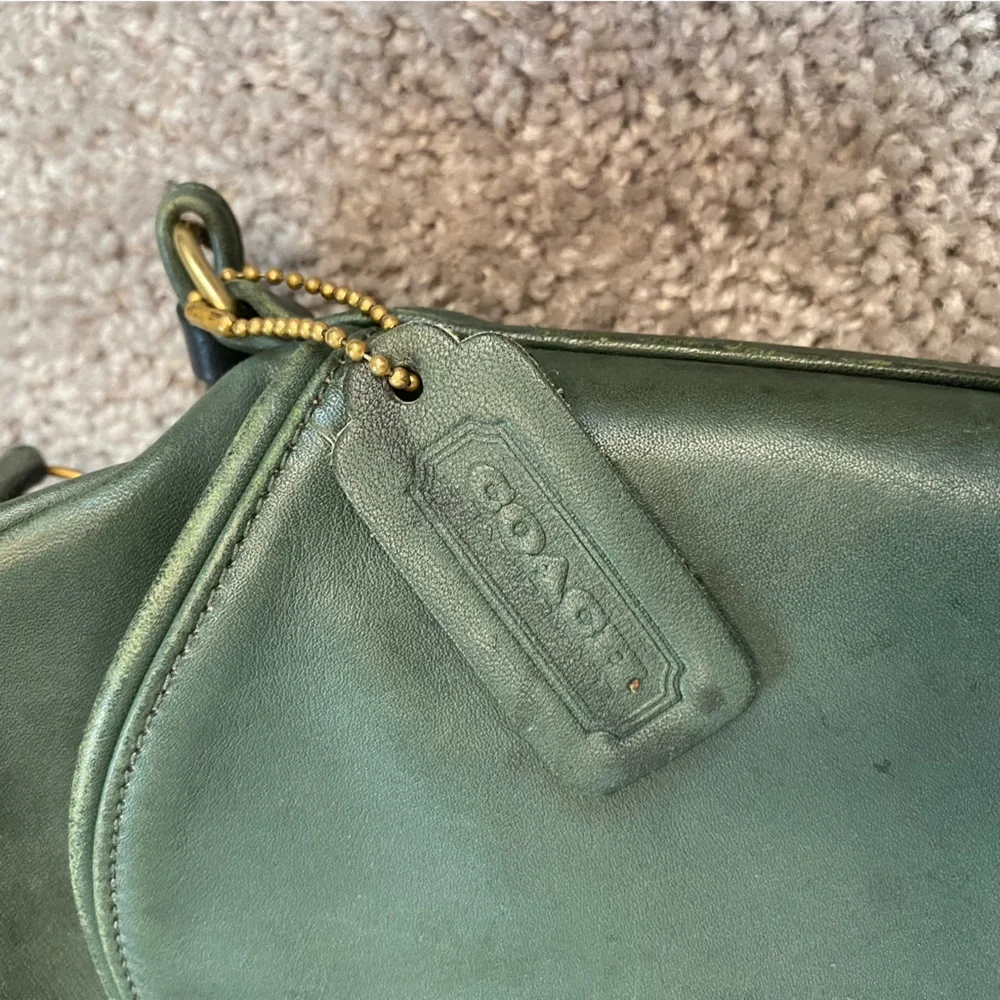 Vintage Coach Leatherwear 0615-134 Green Leather Crossbody Shoulder Bag - Picture 10 of 10